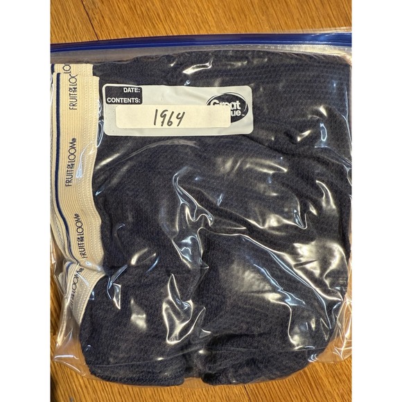 Vintage Fruit of The Loom Blue THERMAL Long Johns UNDERWEAR‎ Men's XL - Picture 8 of 8